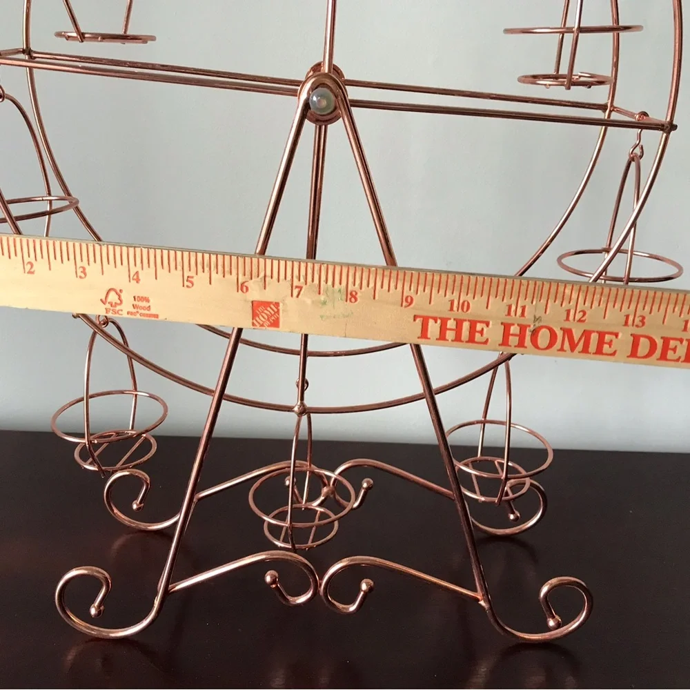 Rotating Ferris Wheel Dessert Display Rose Gold Cupcake Treat Holder Party